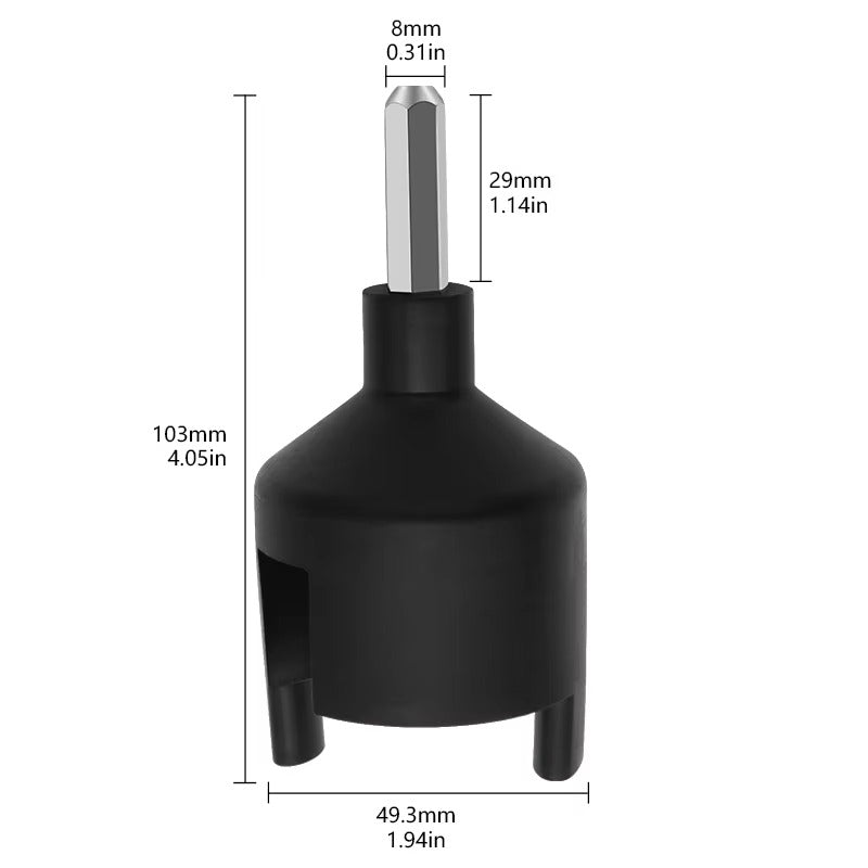 Electric Fence Insulator Driver – Drill Attachment Socket Bit for Screw-in Post Insulators