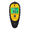 Electric fence tester, front view on white background, backlit LCD showing 13.0 kV and 45 A