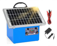 20 Miles Solar Electric Fence Charger, 0.5J Energizer Controller for Livestock without Battery