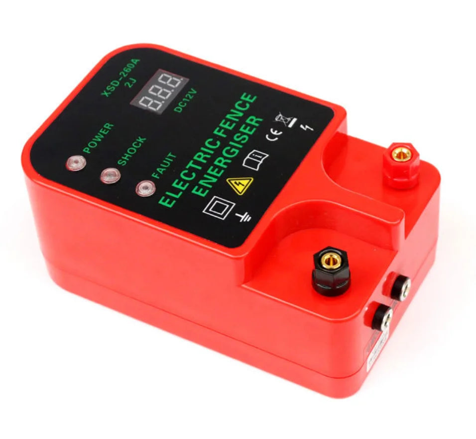 Electric Fence Charger 12V Battery – XSD-260B 2 Joules 6 Miles for Cattle Horse Sheep