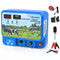 LIFEALL 15.5J Electric Fence Charger YMD-Q780BJ with Alarm Remote Control Alligator Clips Full Set