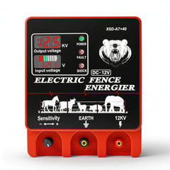 9 Joule Electric Fence Energizer with Bear Protection – High-Power Charger for Farm & Ranch Animals