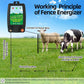 Electric Fence Charger 12V Battery Powered – 2 Joules 6 Miles 40 Acres Cattle Horse Pig