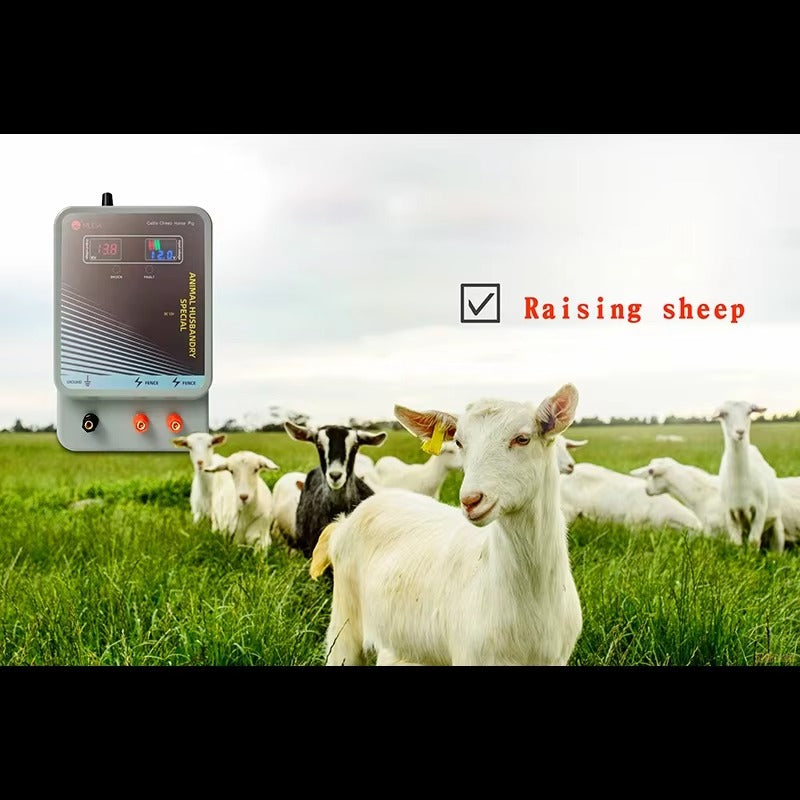 Electric Fence Charger 12V LCD & Alarm & Remote – 12 Miles 20KM for Cattle Sheep Horse Pig
