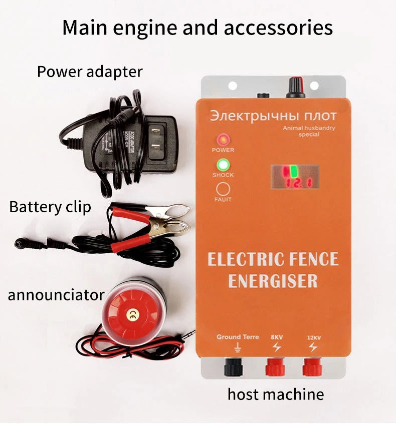 electronic fence energizer 2J electric fence pulser pasture energy controller with alarm