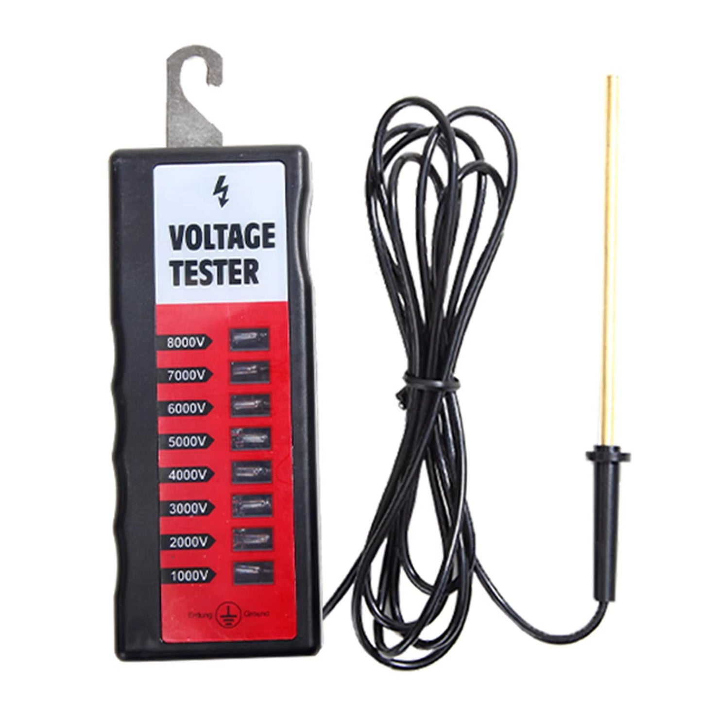 Electric Fence Voltage Tester – 8-Level LED 600V to 12000V | All Energizer Types