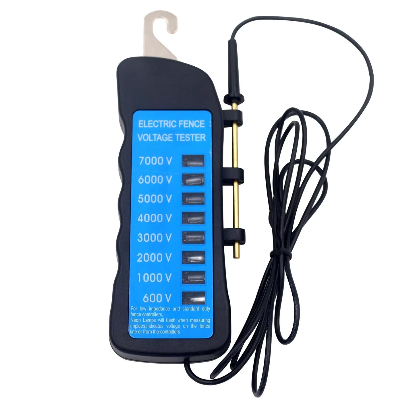 Electric Fence Voltage Tester – 8-Level LED 600V to 12000V | All Energizer Types