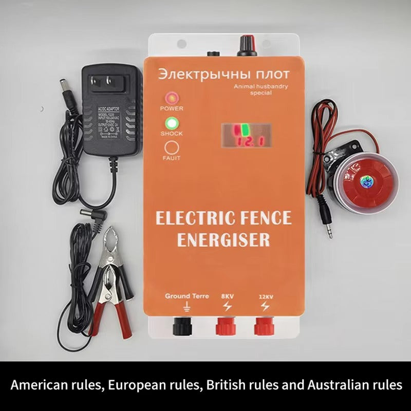 electronic fence energizer 2J electric fence pulser pasture energy controller with alarm