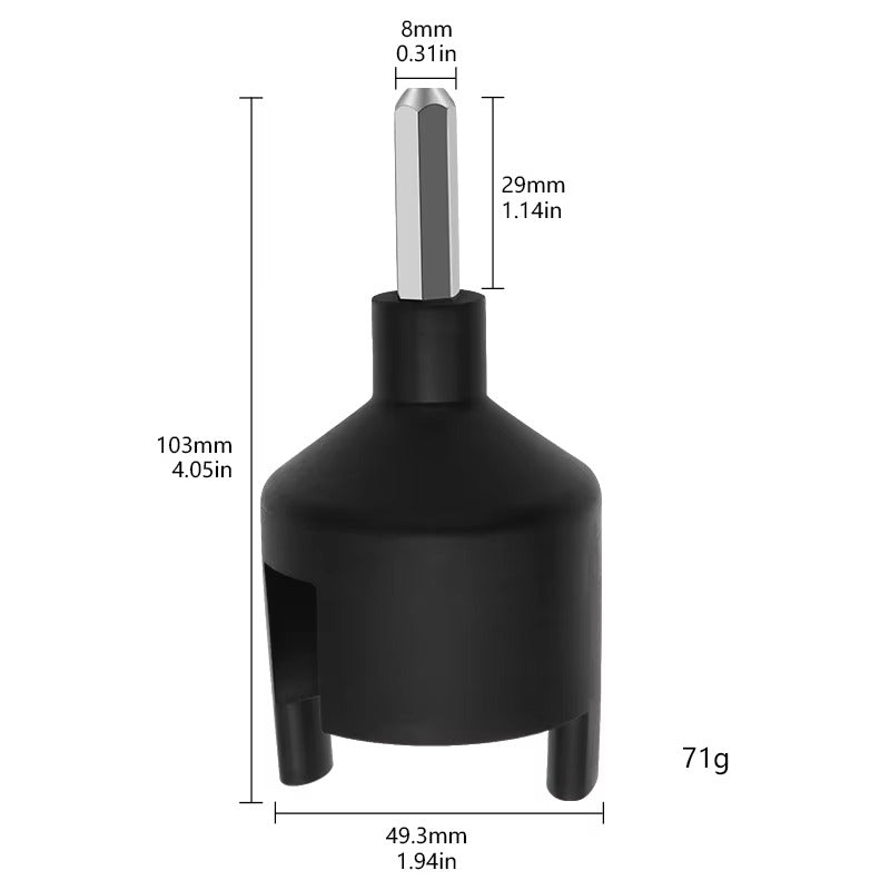 Electric Fence Insulator Driver – Drill Attachment Socket Bit for Screw-in Post Insulators