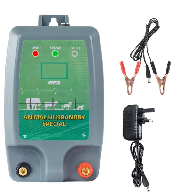 Electric Fence Charger Battery Powered 12V – 6 Miles / 40 Acres for Cattle Horse Sheep