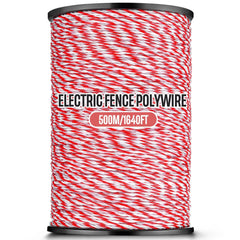 Electric Fence Polywire 2mm – 200m / 500m High-Visibility Red & White | Cattle Horse Sheep