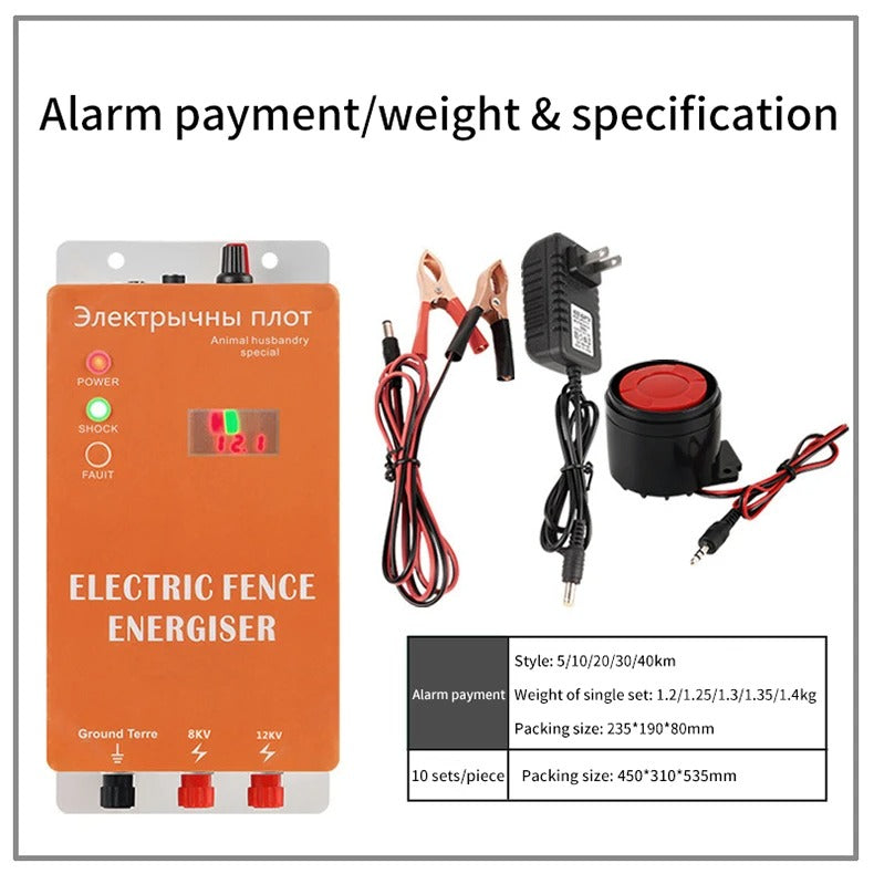 electronic fence energizer 2J electric fence pulser pasture energy controller with alarm
