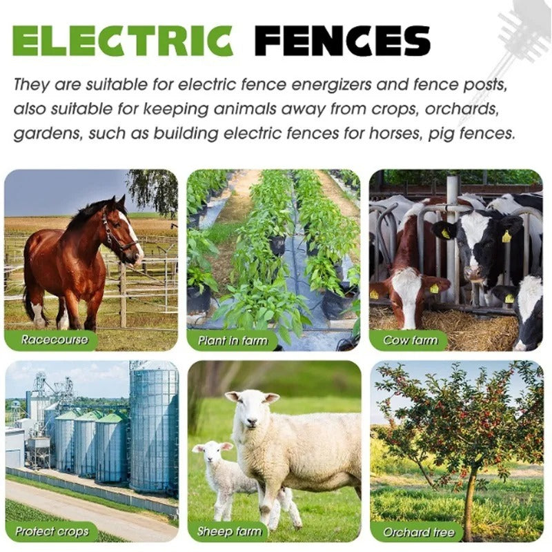 Electric Fence Ring Insulators Screw-in – 50 / 100 Pcs for Wood Posts | UV Resistant