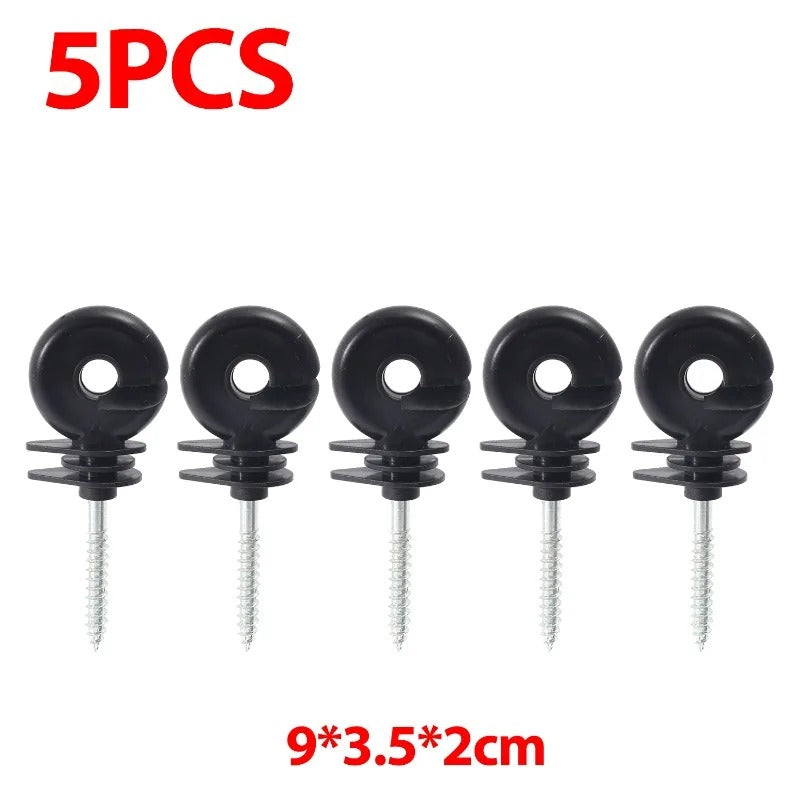 Electric Fence Ring Insulators Screw-in – 50 / 100 Pcs for Wood Posts | UV Resistant