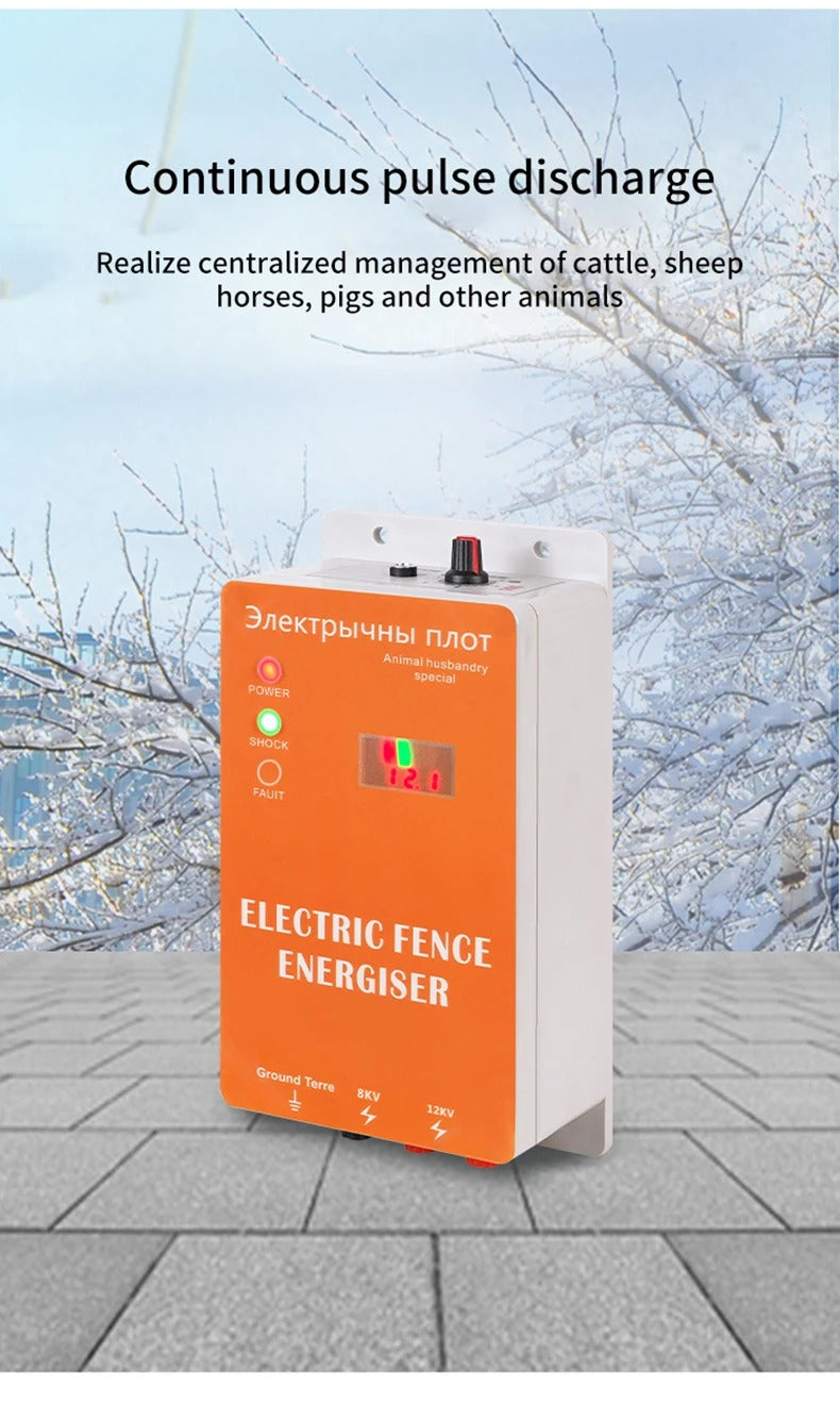 electronic fence energizer 2J electric fence pulser pasture energy controller with alarm
