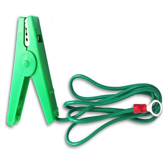 Electric Fence Jumper Lead Cables – Red & Green Crocodile Clips Connect Energizer to Fence & Ground