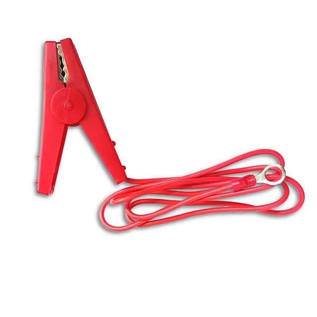 Electric Fence Jumper Lead Cables – Red & Green Crocodile Clips Connect Energizer to Fence & Ground
