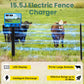 15.5J Electric Fence Charger - LED Display Intelligent Discharge Fit for Large Animals 30 Miles Range