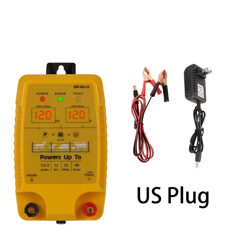 Electric Fence Charger AC Powered – P8 1.5-3 Joules 12KM for Cattle Sheep Horse Pig